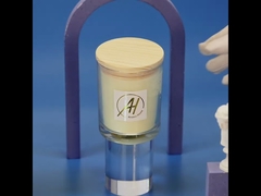 অ্যারোমা হোম প্রাইভেট লেবেল বিলাসবহুল সুগন্ধযুক্ত কাচের মোমবাতি কালো সাদা