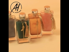 সুগন্ধি কাচের বোতল রিড ডিফিউজার প্রাইভেট লেবেল 100 মিলি গোল্ড মেটাল ঢাকনা সহ