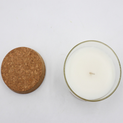 কর্কের ঢাকনা সহ 8oz পেপারমিন্ট ইউক্যালিপটাস প্রাকৃতিক মোমের সুগন্ধযুক্ত মোমবাতি