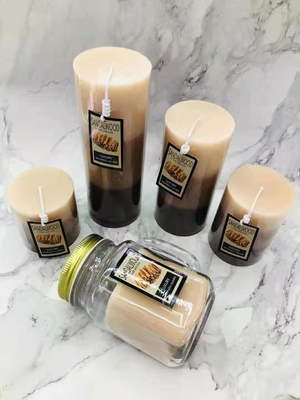 3.5oz 4.5oz হস্তনির্মিত সয়া মোমবাতি স্তম্ভ স্ট্রেস উপশম জন্য সুগন্ধযুক্ত মোমবাতি