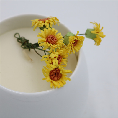6oz সরল সাদা প্রকৃতি সিরামিক সয়া মোমবাতি অ্যারোমাথেরাপি জার মোমবাতি